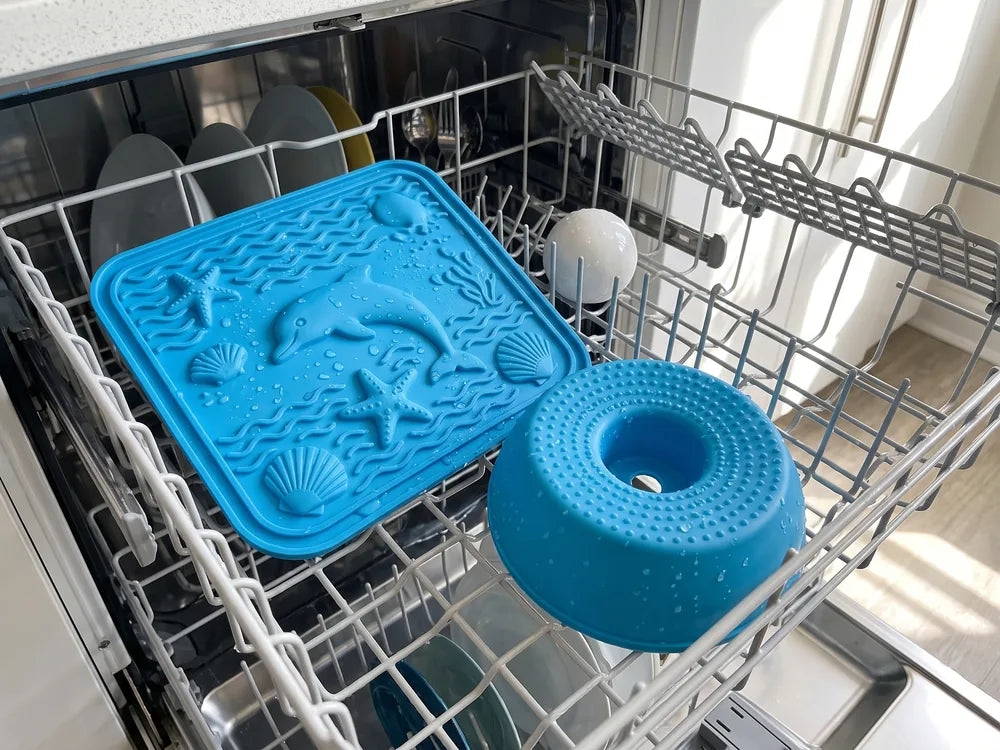 The parts separated on a dishwasher rack